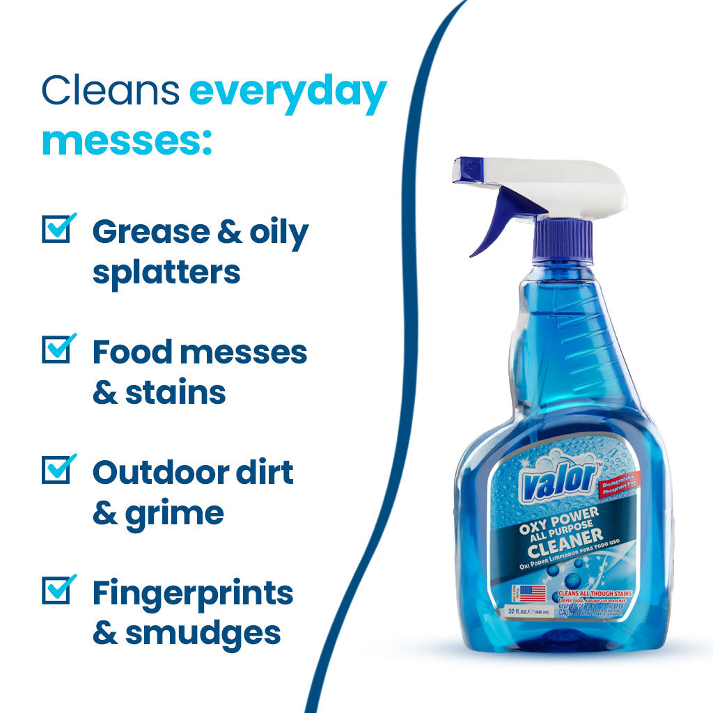 Oxy Power All Purpose Cleaner Trigger Sprayer by Valor Cleaners - Professional grade cleaning solution.
