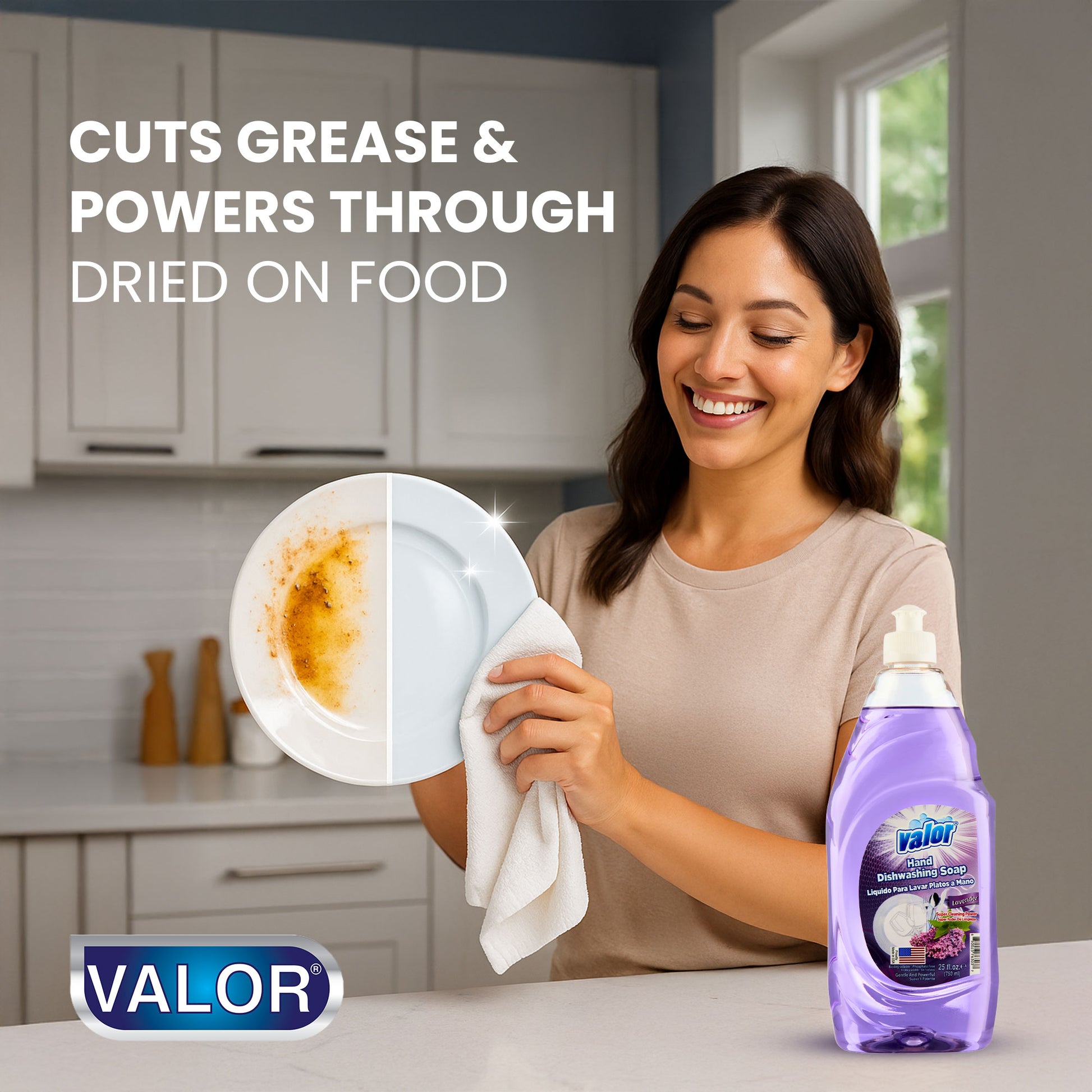 Dishwashing Liquid Lavender Scent by Valor Cleaners - Professional grade cleaning solution.