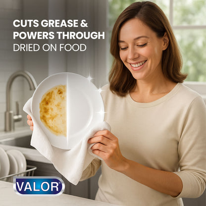 Dishwashing Liquid Lemon Scent by Valor Cleaners - Professional grade cleaning solution.