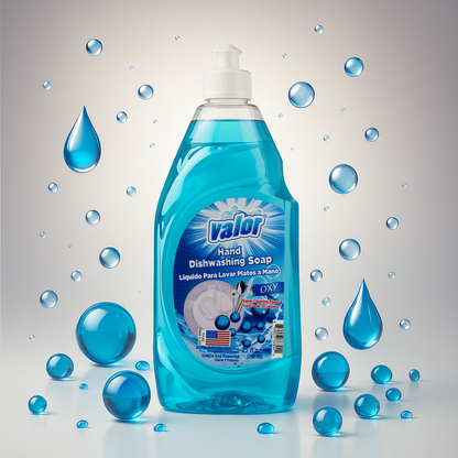 Dishwashing Liquid Oxy Power by Valor Cleaners - Professional grade cleaning solution.