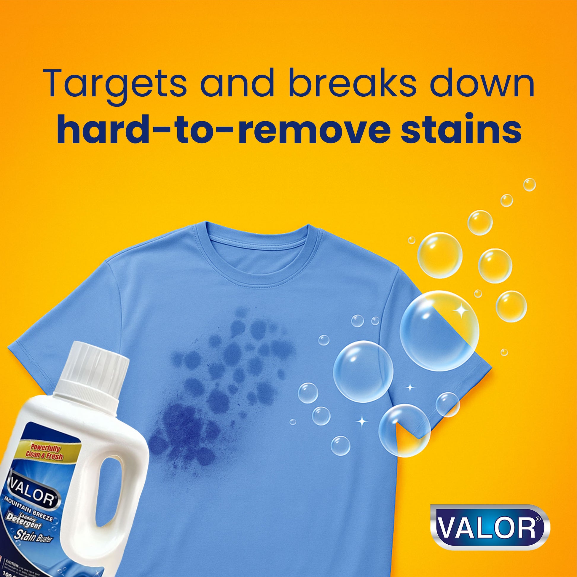 Laundry Detergent Mountain Breeze by Valor Cleaners - Professional grade cleaning solution.
