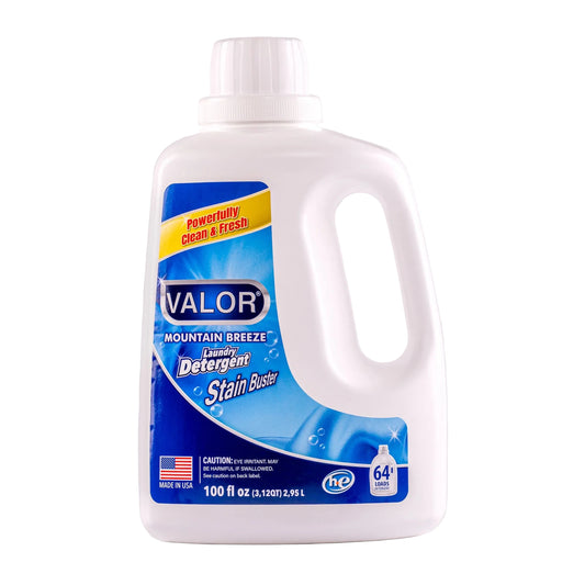 Laundry Detergent Mountain Breeze by Valor Cleaners - Professional grade cleaning solution.