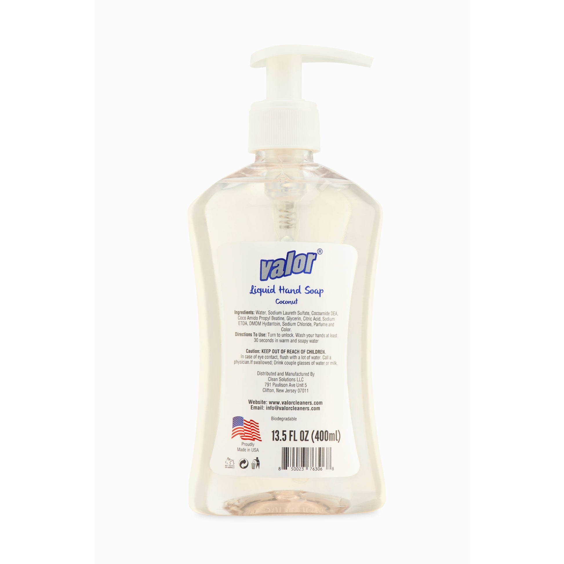 Liquid Hand Soap Coconut by Valor Cleaners - Professional grade cleaning solution.