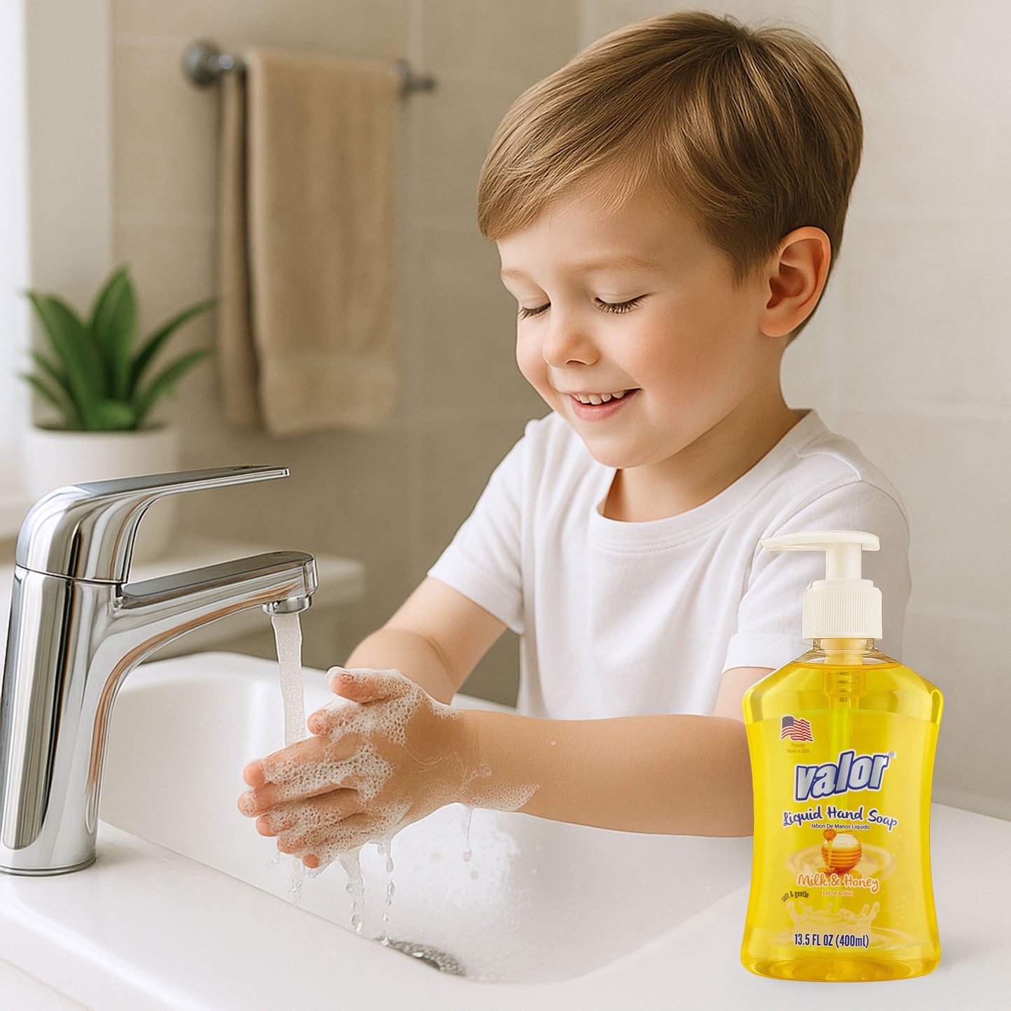 Liquid Hand Soap Milk & Honey by Valor Cleaners - Professional grade cleaning solution.