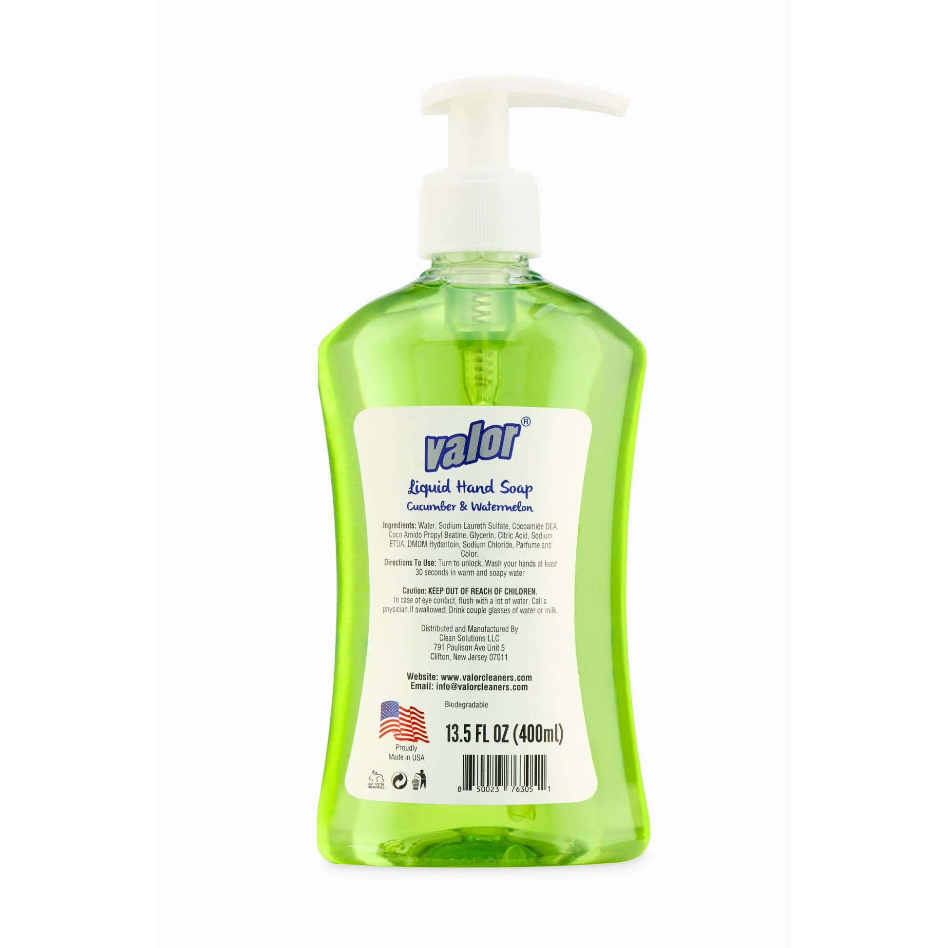 Liquid Hand Soap Watermelon & Cucumber by Valor Cleaners - Professional grade cleaning solution.