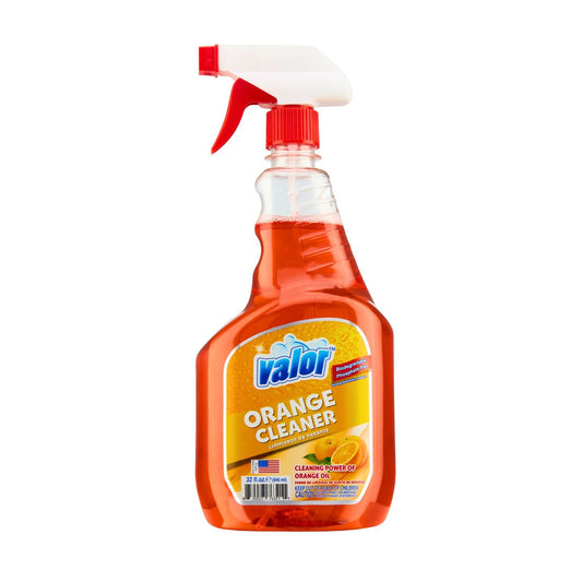 Orange Multi Purpose Cleaner Trigger Sprayer by Valor Cleaners - Professional grade cleaning solution.