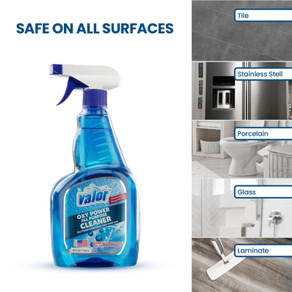 Oxy Power All Purpose Cleaner Trigger Sprayer by Valor Cleaners - Professional grade cleaning solution.