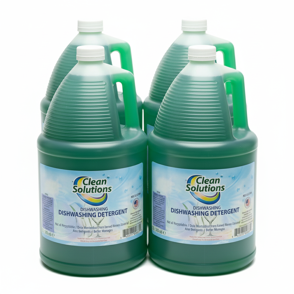 Premium Dishwashing Detergent (Pack of 4) by Valor Cleaners - Professional grade cleaning solution.