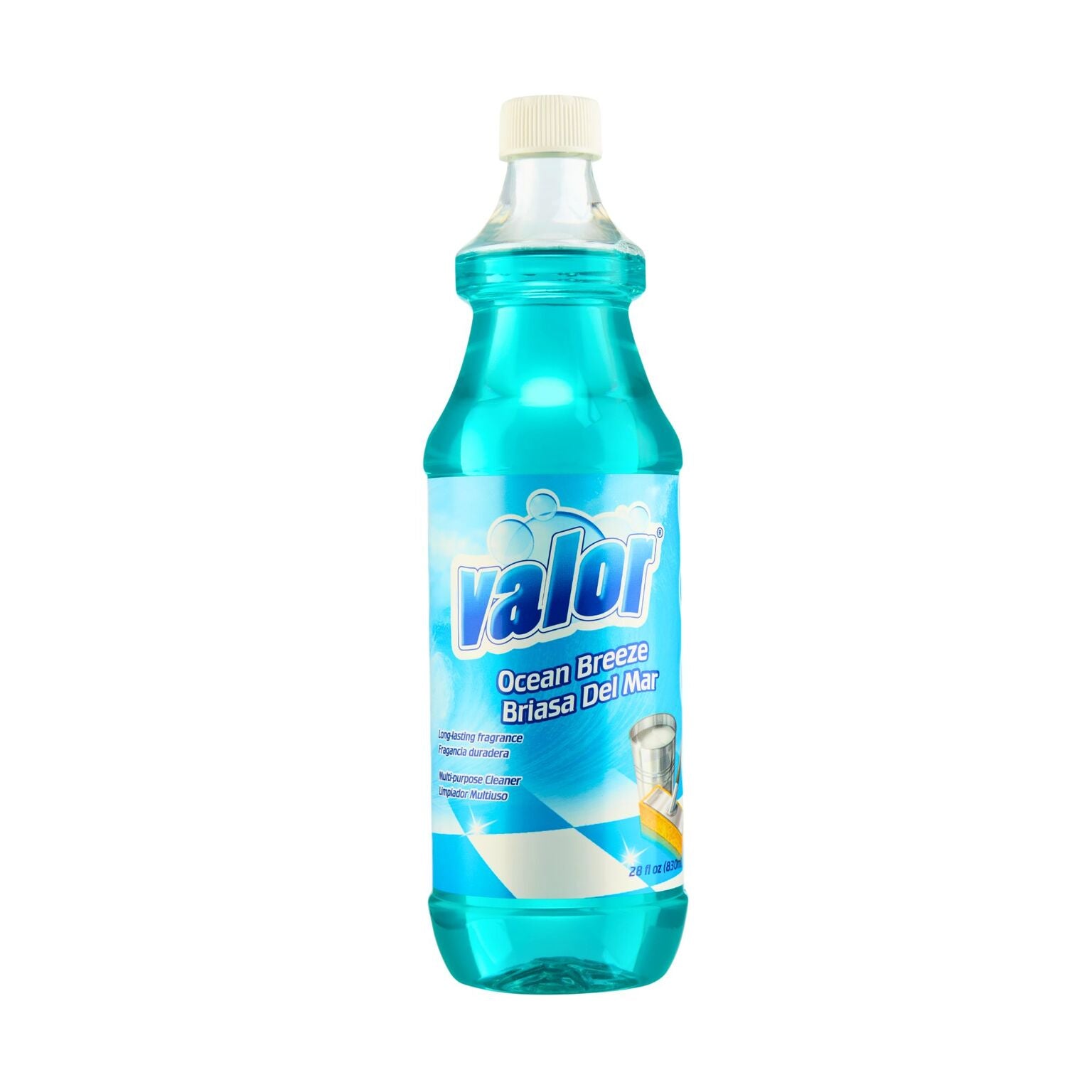 Valor Ocean Breeze Multi-Purpose Cleaner bottle, perfect for a fresh scent and effective cleaning on hard surfaces.